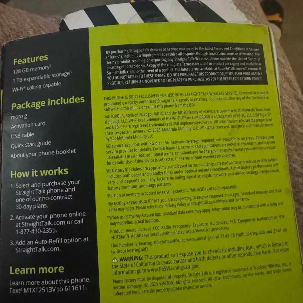 Moto G 5G Smartphone with 128GB Storage